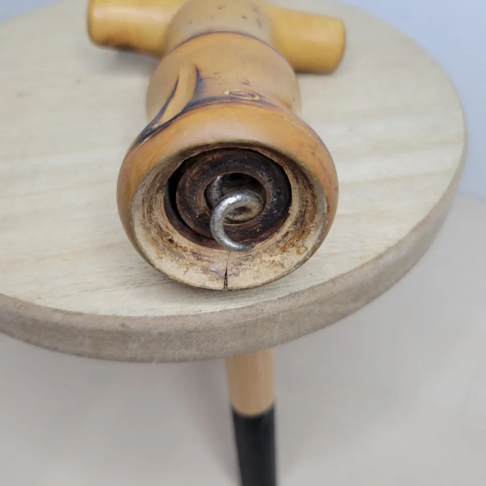 Vintage Bamboo Style Corkscrew Wine Opener Bar Tool Rustic Decor
